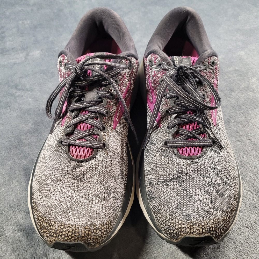 Brooks Womens Ghost 11 1202771B006 Gray Purple‎ Size 9B Shoes